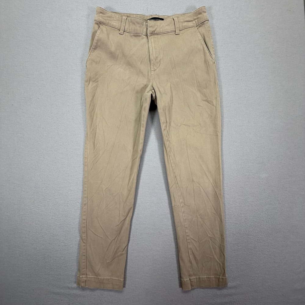 Banana Republic Avery Pants Womens 6 Good Khaki Tan Ankle Chino Stretch Slim